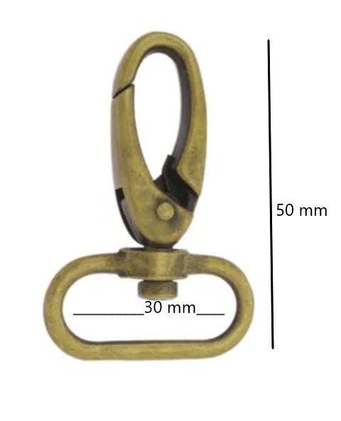 Antique Bronze Trigger Snap Hook Metal Swivel Clasp Lobster Claw Clasp  Silver Swivel Hook Purse Hardware Strap Leather Webbing Clip Keychain 