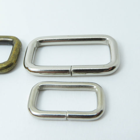 Rectangle Strap Keepers- Split Loops for collars, bag straps
