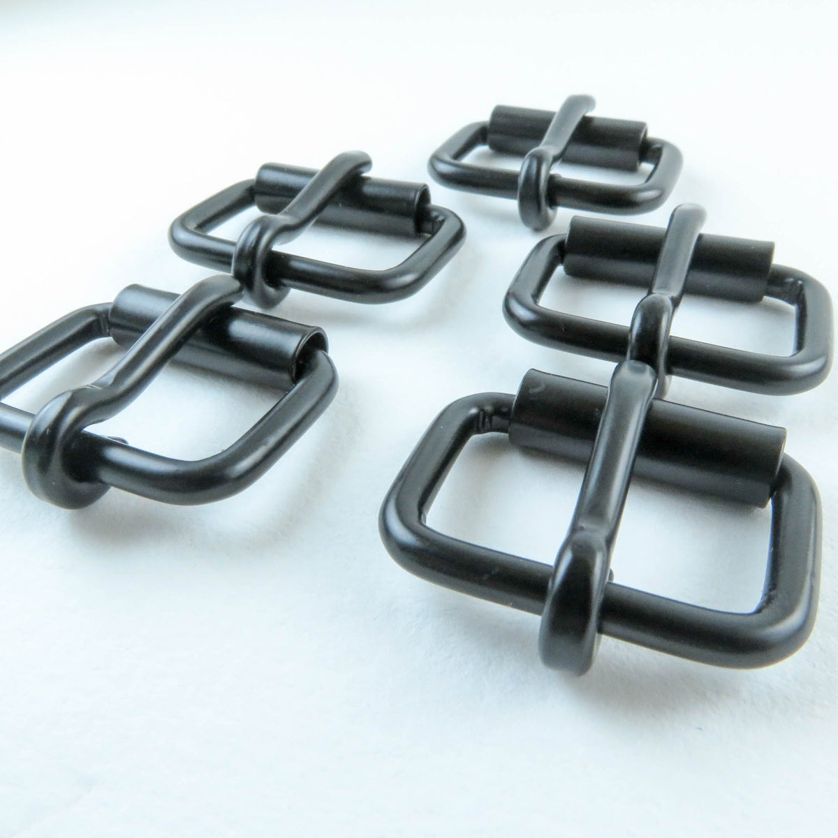 20 mm Matte Black/ Oxide Black Single Roller buckles