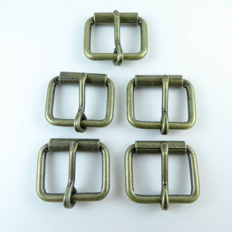 20 mm Antique Brass Single Roller buckles