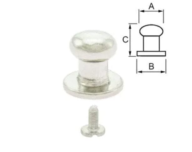Screw back button- sam browne studs for leathercraft